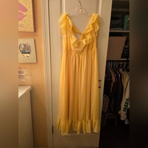Express Yellow Maxi Dress Sz M Yellow Nwt